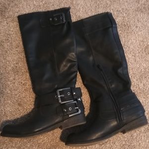 Black tall Aldo riding boots